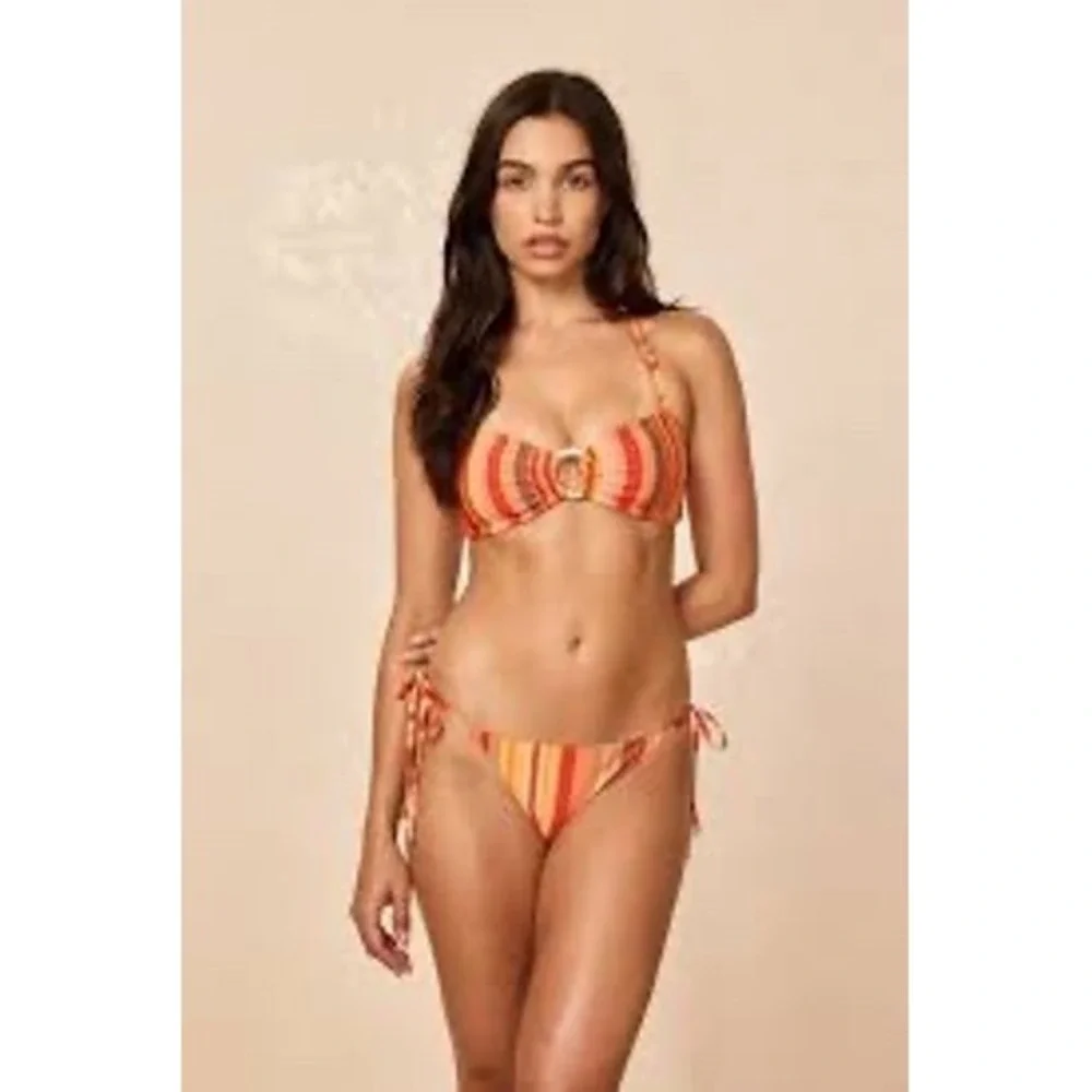 Monday Swimwear Costa Rica Top Sardinia Stripe Small New With Tags